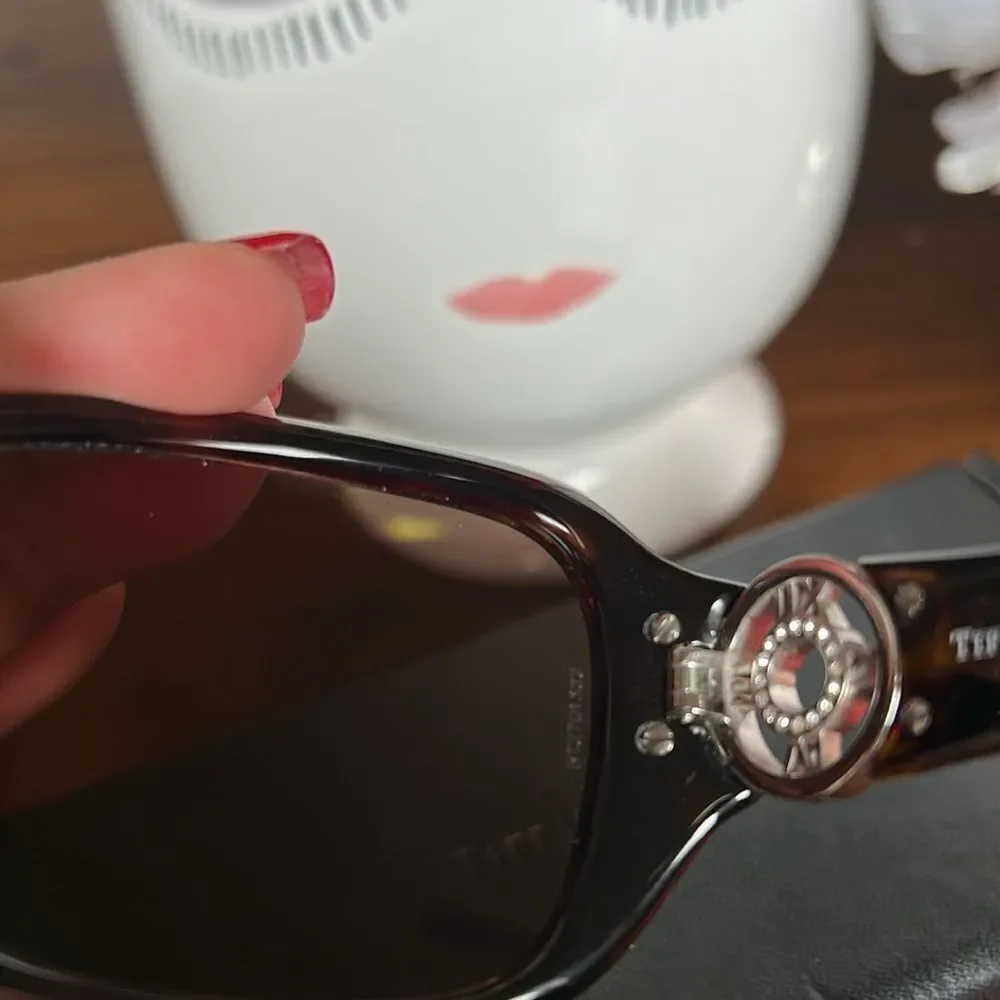 iffany Sunglasses TF4003B Color 80153G Dark Havana Never used vintage